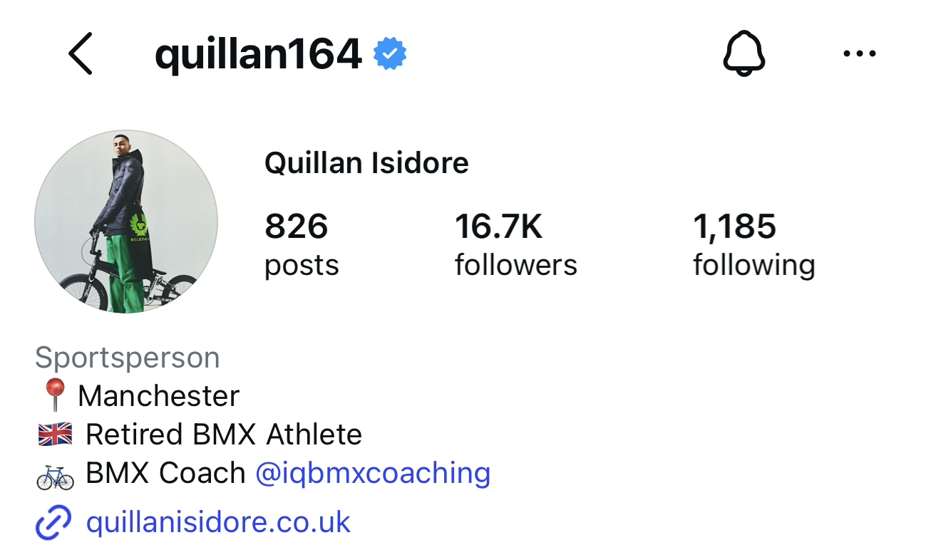 Quillan164 Instagram profile preview