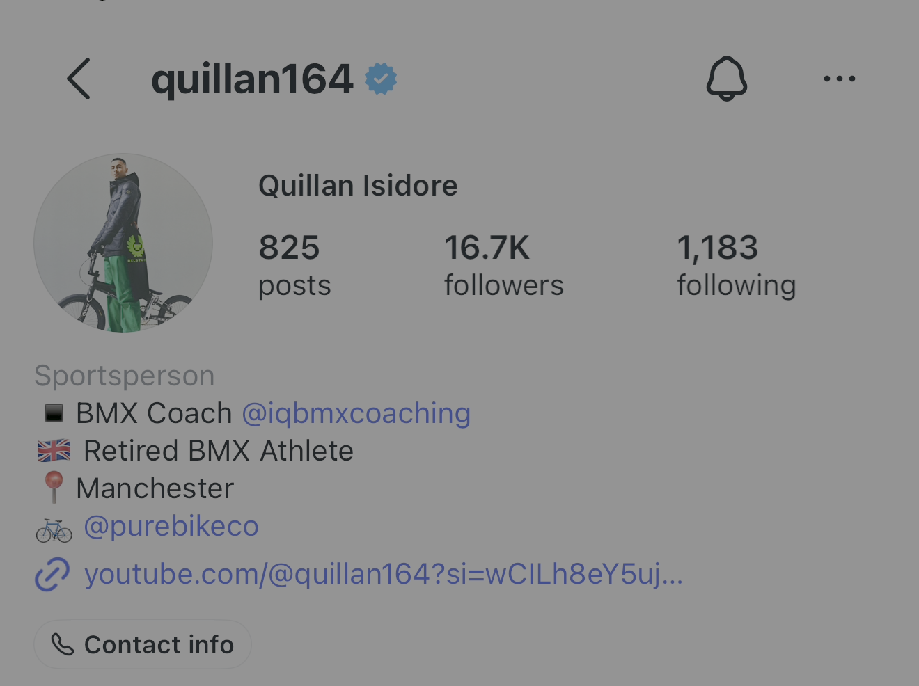 Quillan164 Instagram profile preview