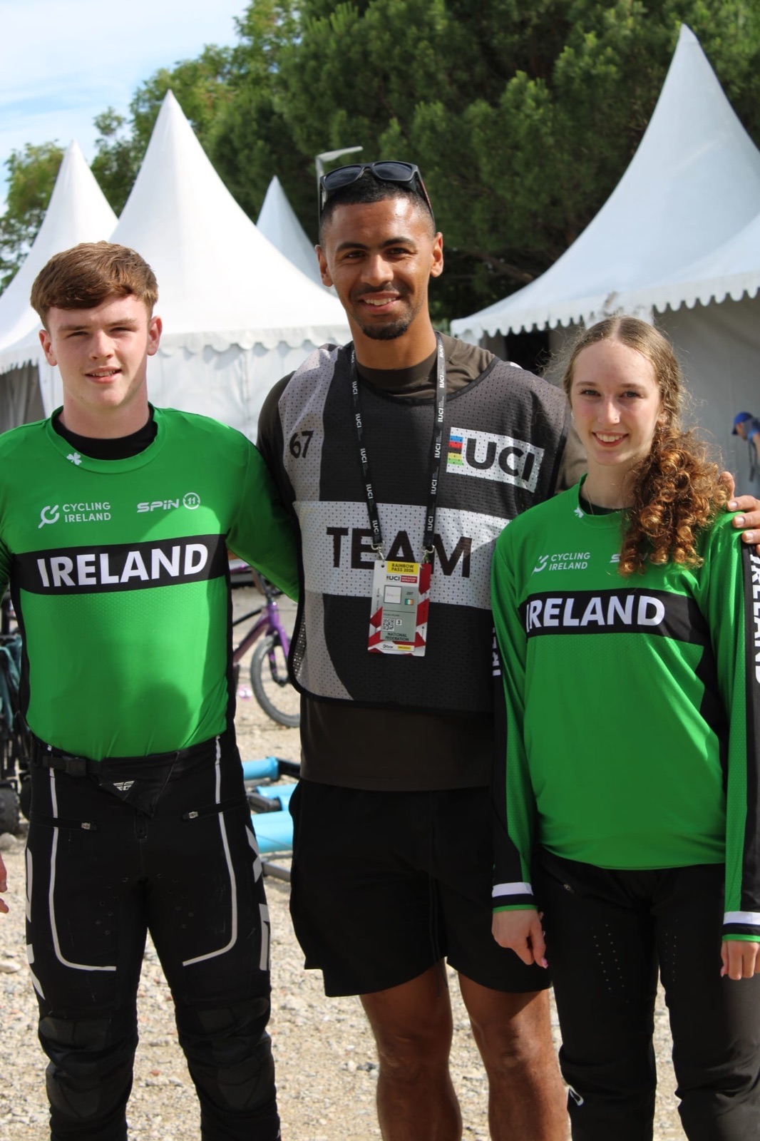 Quillan with two Ireland BMX riders