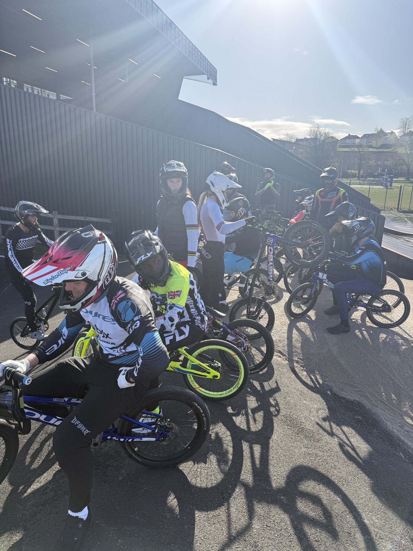 Riders gathering at a BMX training camp