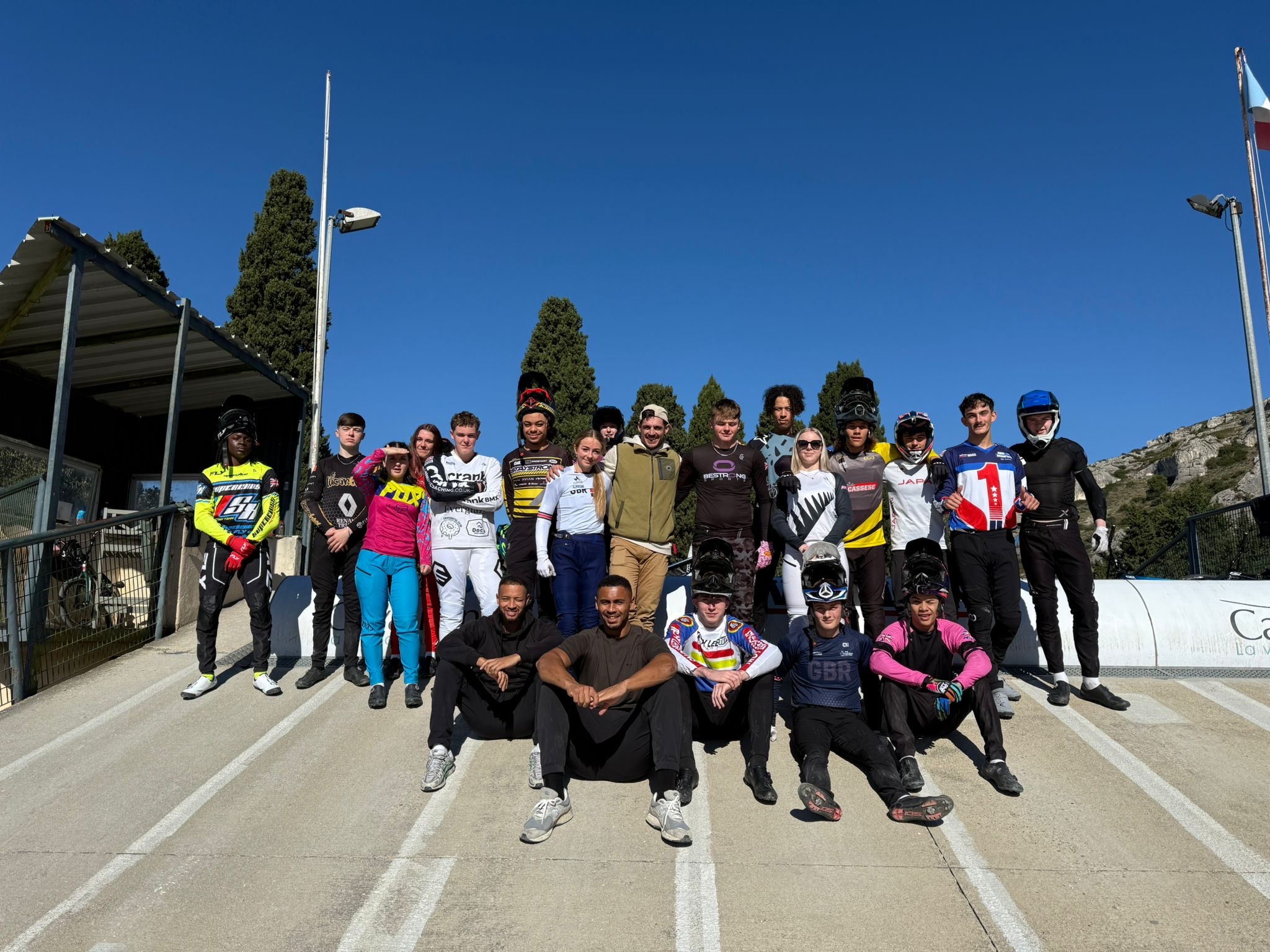 BMX training camp group portrait
